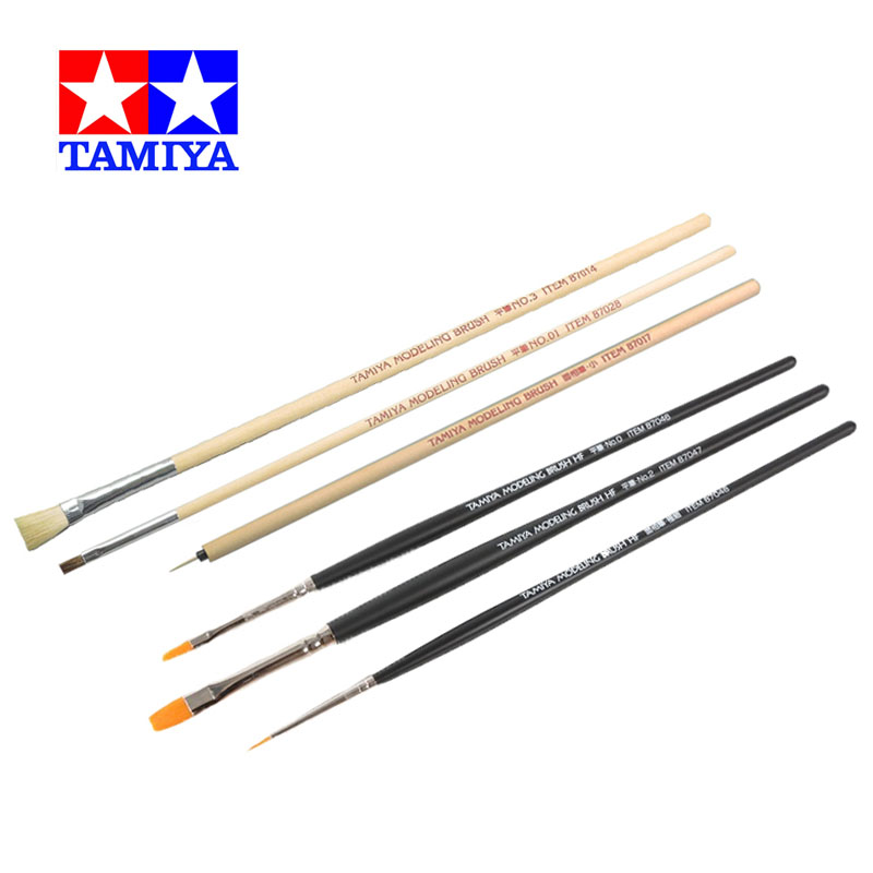 Tamiya Model Paint Set - タミヤ87066/87067-3つのカラージェルブラシのセット,描画用の基本的な線画,手作りのツール