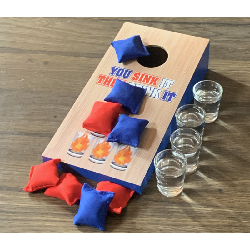 Kids Outdoor Garden Set - 1セット木製投げゲームボード ポータブル屋外パーティー用品 大人子供向け カーニバルガーデンパーティーゲーム 砂袋投げおもちゃ
