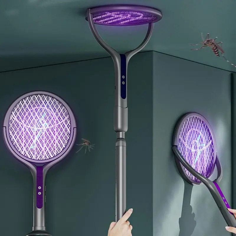 Bug Catching Kit - 回転ヘッド式虫除けラケット、自動蚊取り器、充電式電気ハエたたき、ハエキラー、蚊取りランプ