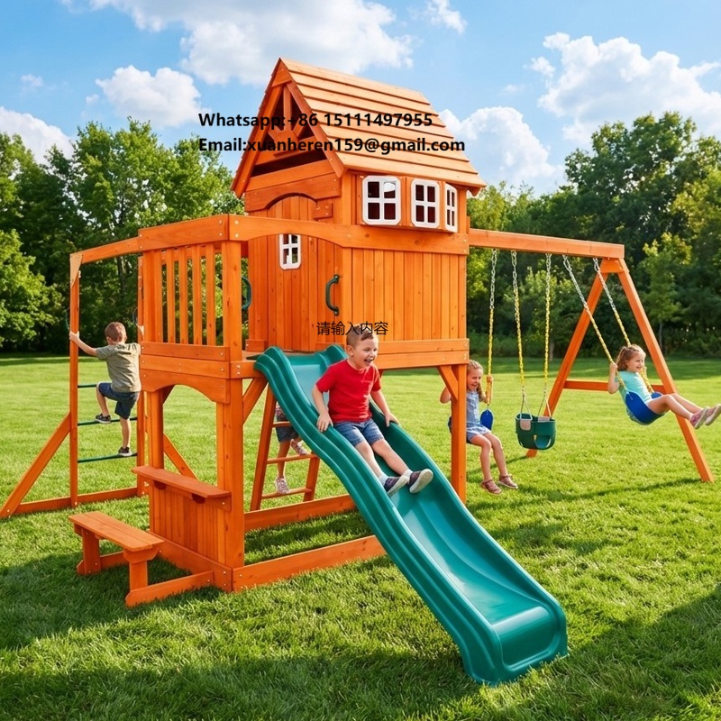 Kids Outdoor Garden Set - 大型屋外遊具 子供用おもちゃ 遊び場 裏庭 商業施設 庭園