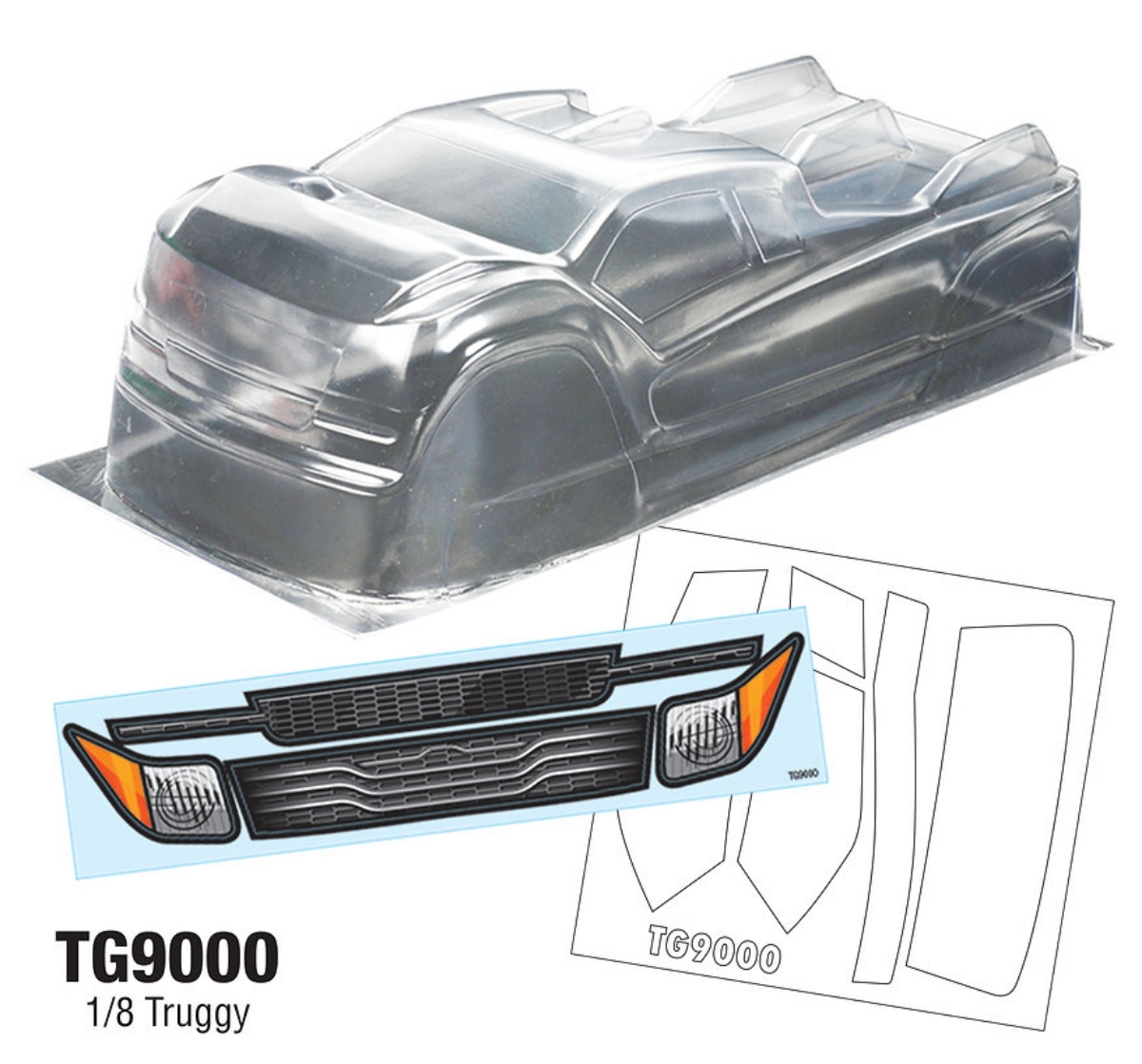 Tamiya Model Paint Set - TG9000 1/8 トラギーボディフィット チーム C T8TE