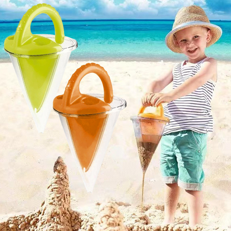 Outdoor Toys For Kids - ~~ビーチ子供用砂漏斗、屋外家族用砂漏斗、創造的なビーチ用砂漏斗、手持ち漏斗から砂がこぼれる~~