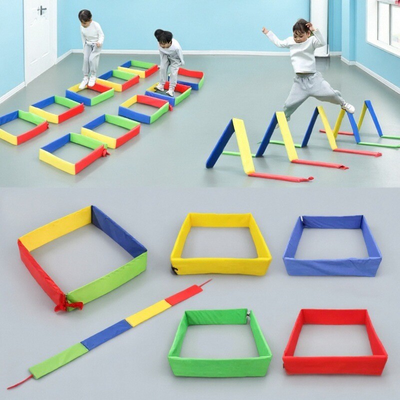 Kids Outdoor Ladder - 屋外の子供向けゲーム ジャンプ台 グリッド掘削玩具 感覚統合トレーニング 幼稚園 親子の交流