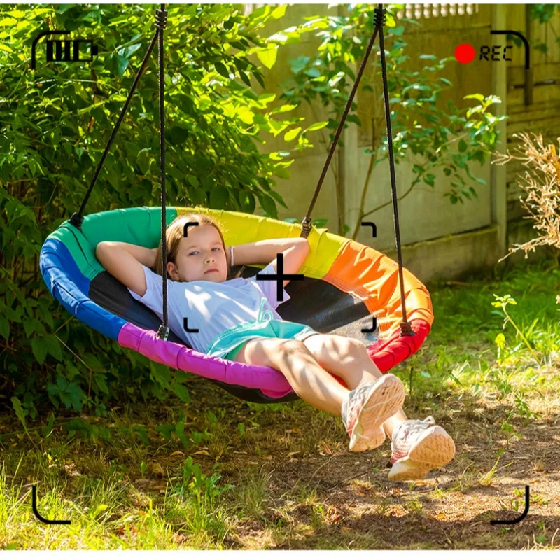 Kids Outdoor Hammock - ガーデンハンモック用屋内吊り下げ式スイング子供用ハンギングロッキングチェア屋外用オックスフォード布は丈夫で耐摩耗性スイングです