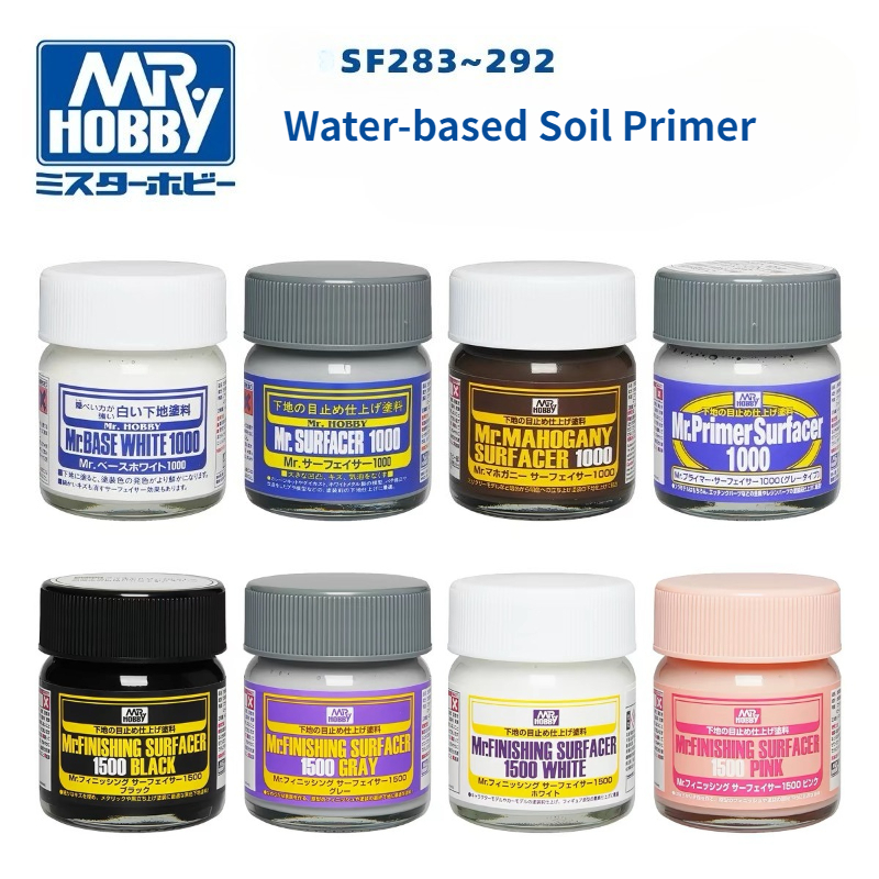 Tamiya Model Paint Set - Mr.Hobby 水性プライマー SF283-290 40ml ミリタリーモデルやDIYフィギュア用のモデル充填・色補正塗料