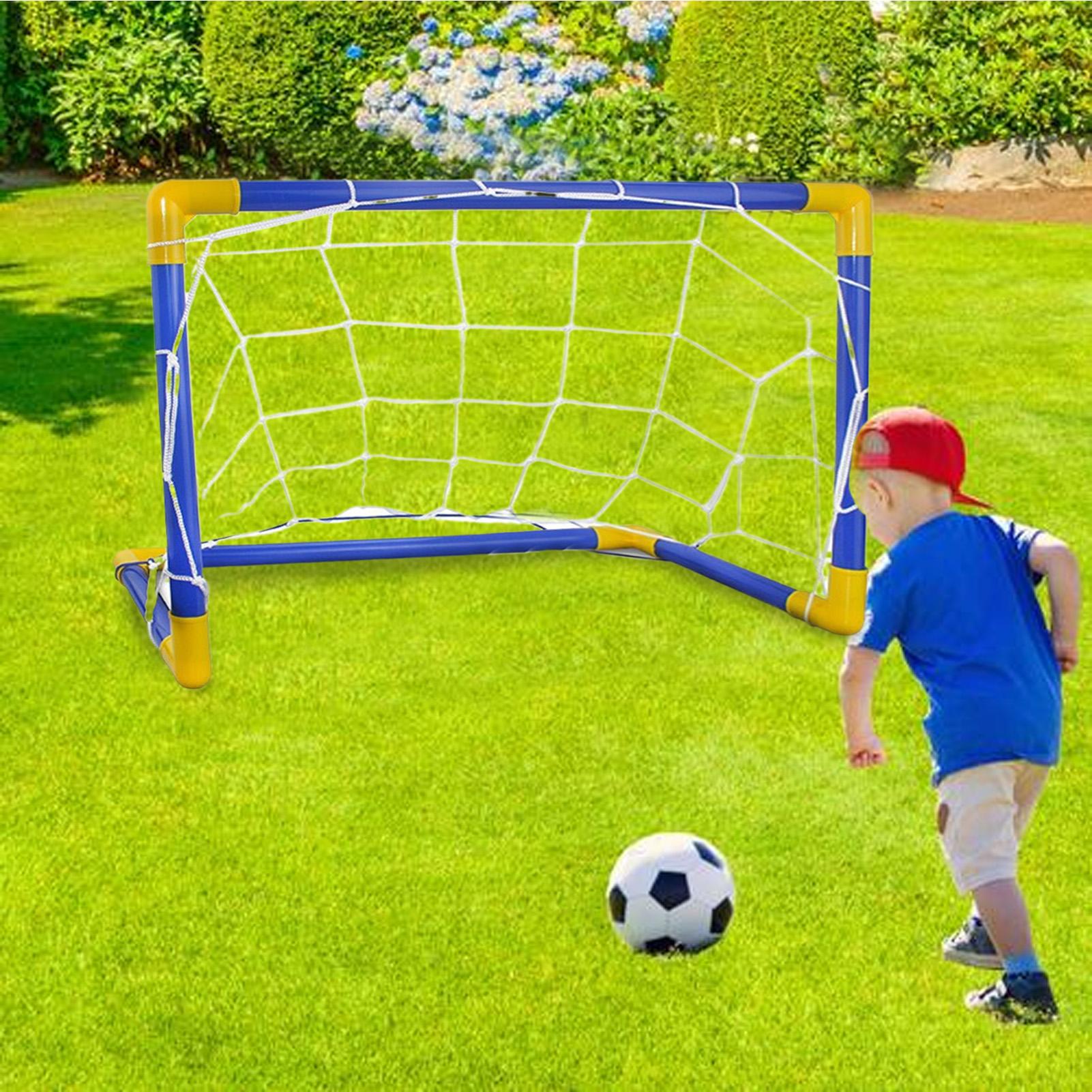 Kids Outdoor Lawn Equipment - 子供用サッカーネット 面白いポータブル耐候性子供用屋外遊具 初心者向け 屋外遊び場 芝生パティオ