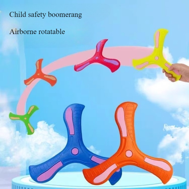 Outdoor Toys For Kids - 子供ブーメランソフト三つ葉クロス大人子供インタラクティブ屋外おもちゃ早期教育パズル解凍ギフト