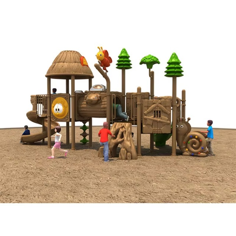 Kids Outdoor Equipment - 屋外遊具 子供用滑り台 ブランコ付き 卸売業者 屋外遊具 大型遊具