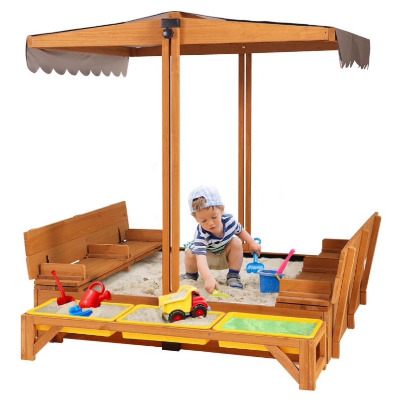 #   屋外用木製砂場用椅子ベンチシート、蓋付き正方形砂場、 - Kids Outdoor Toys B&Q のレビューと価格