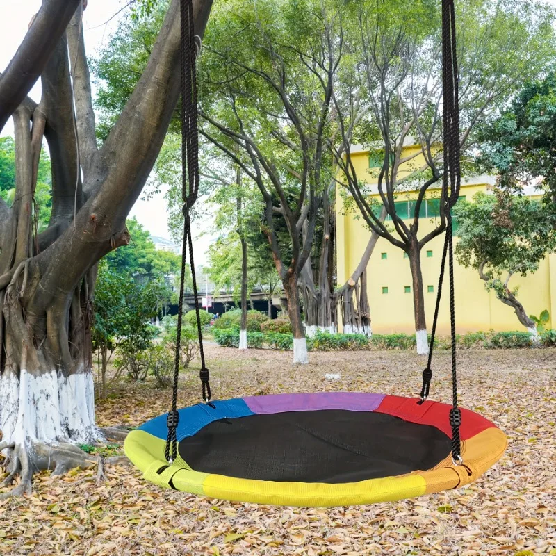 円形オックスフォードネットキャンバス子供用ハンモック吊り下げ - Kids Outdoor Hammock のレビューと価格
