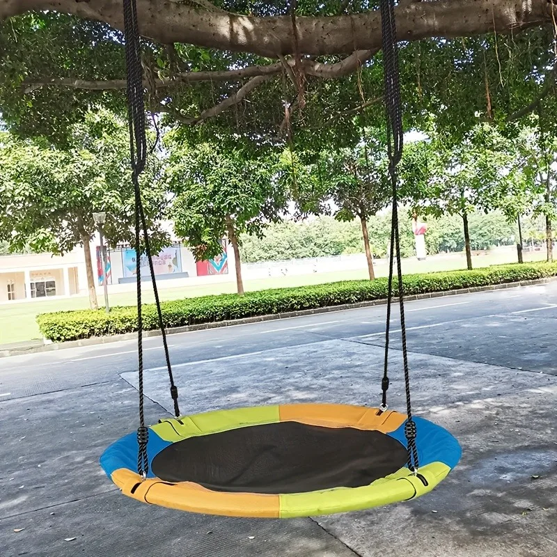 円形オックスフォードネットキャンバス子供用ハンモック吊り下げ - Kids Outdoor Hammock のレビューと価格