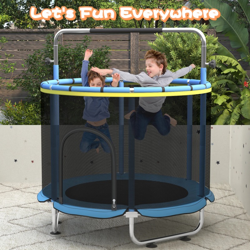 5フィート幼児用トランポリン 8in1 キッズミニトランポリ - Kids Outdoor Hammock のレビューと価格