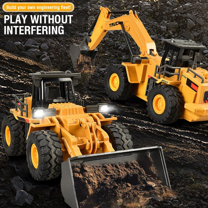 2.4G合金製リモコンショベルカー、ブルドーザー、ダンプトラ - Kids Outdoor Excavator のレビューと価格