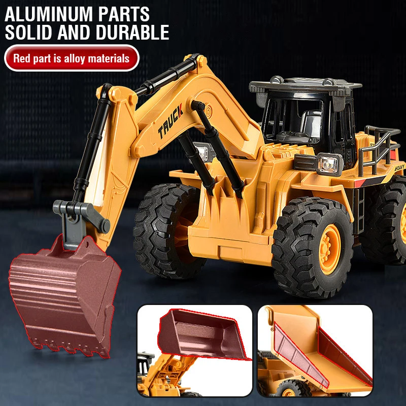 2.4G合金製リモコンショベルカー、ブルドーザー、ダンプトラ - Kids Outdoor Excavator のレビューと価格