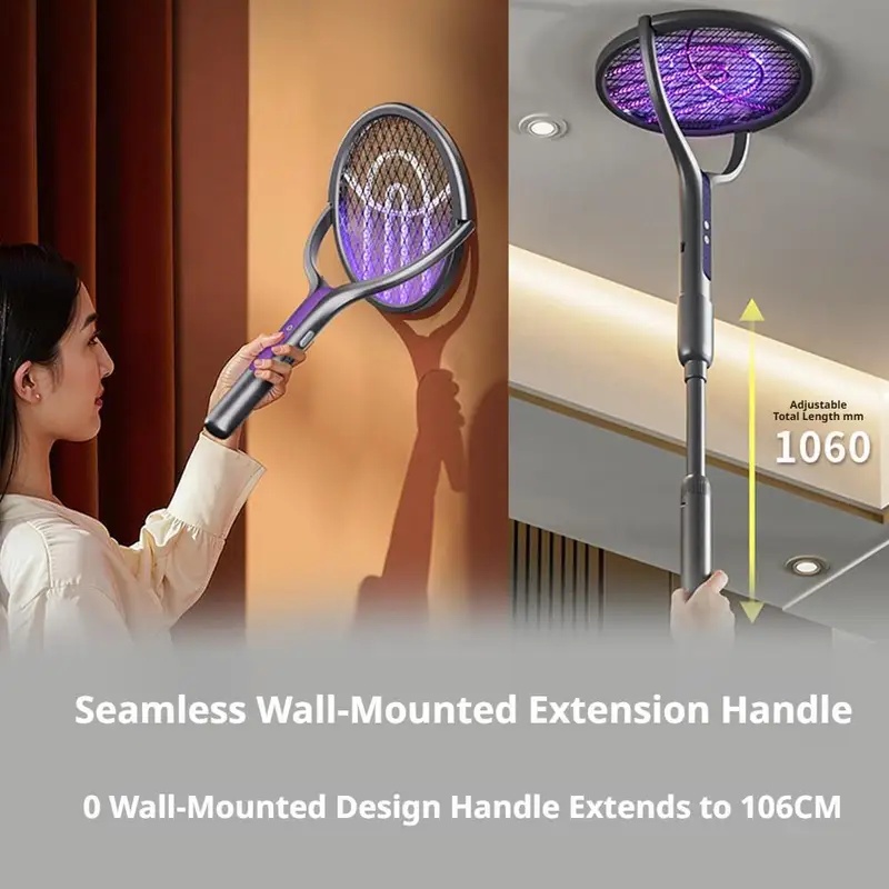 回転ヘッド式虫除けラケット、自動蚊取り器、充電式電気ハエたた - Bug Catching Kit のレビューと価格