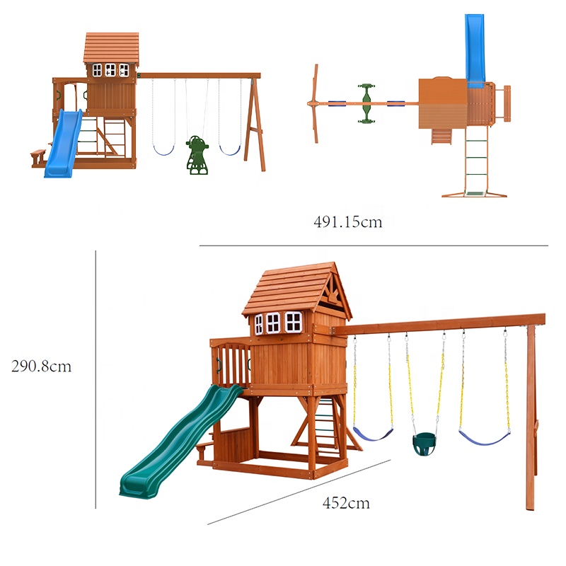 大型屋外遊具 子供用おもちゃ 遊び場 裏庭 商業施設 庭園  - Kids Outdoor Garden Set のレビューと価格