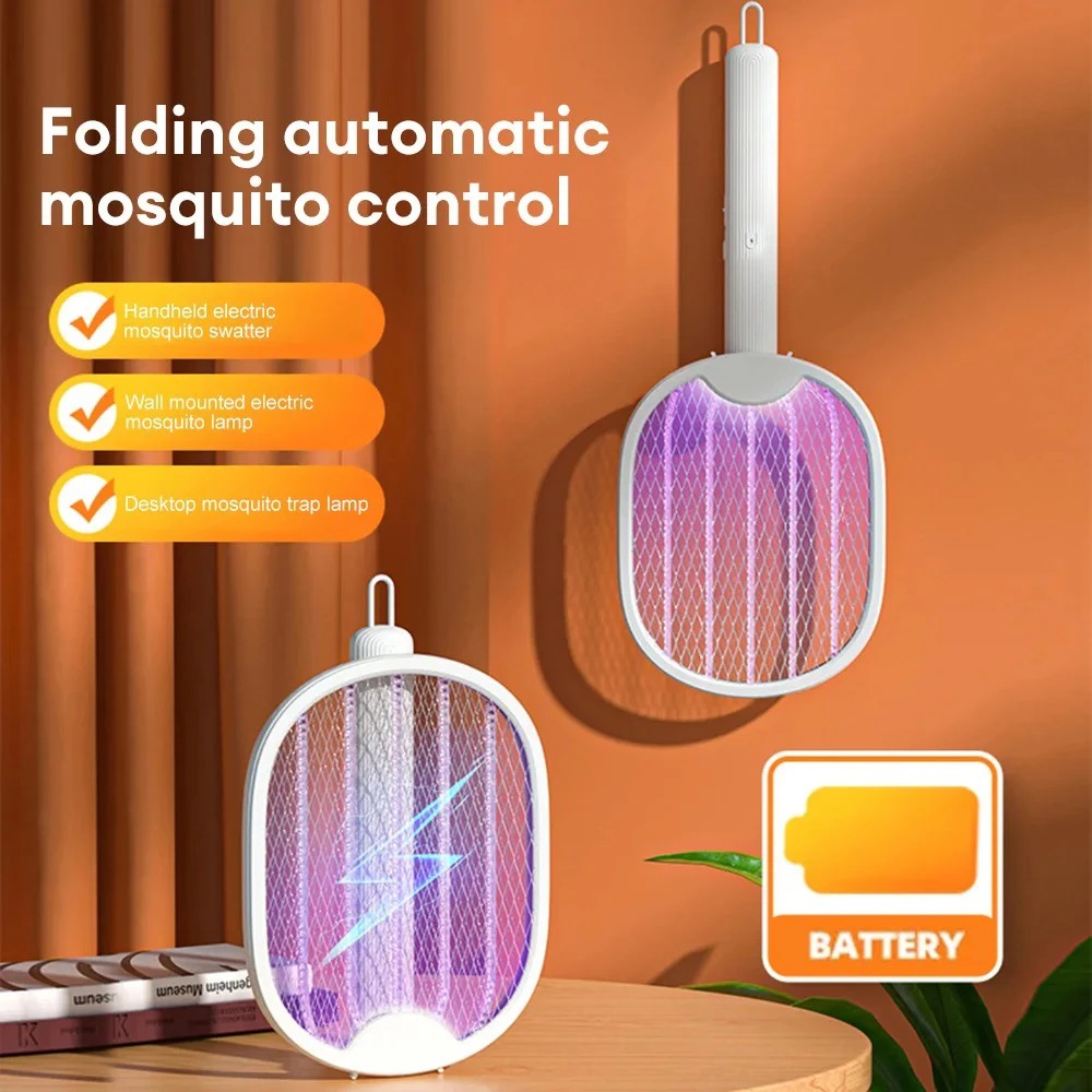 電気蚊取り器 3000V USB充電式 折りたたみ式ハエ取り - Bug Catching Kit のレビューと価格