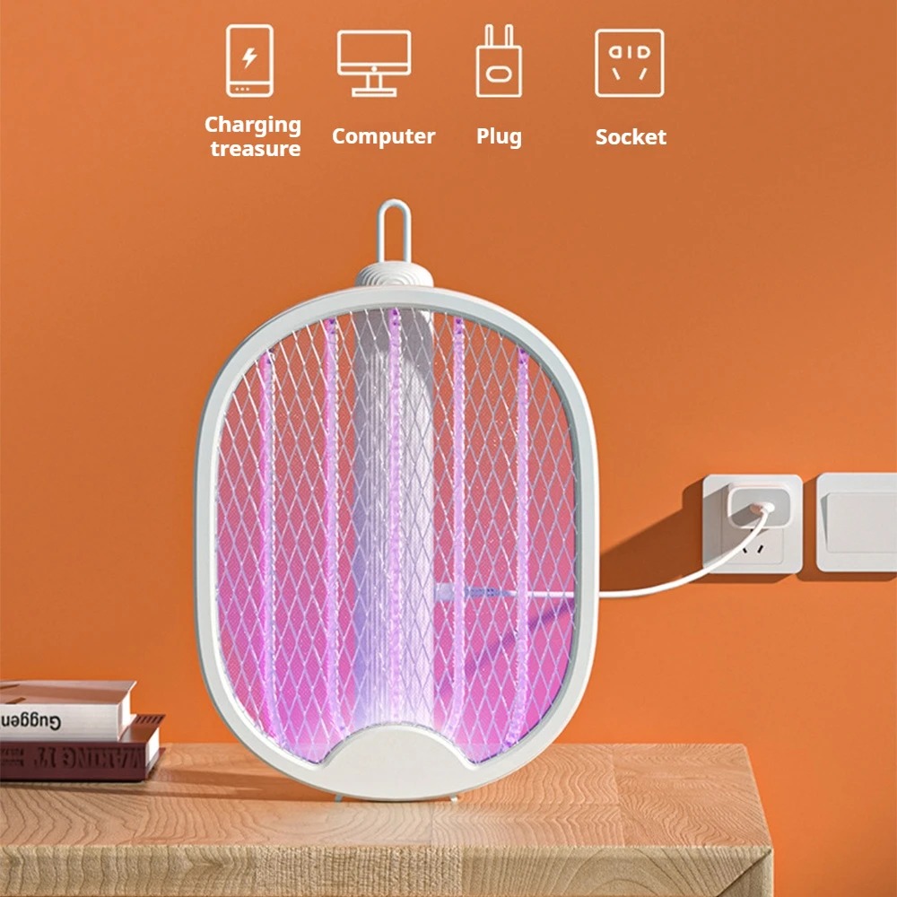 電気蚊取り器 3000V USB充電式 折りたたみ式ハエ取り - Bug Catching Kit のレビューと価格