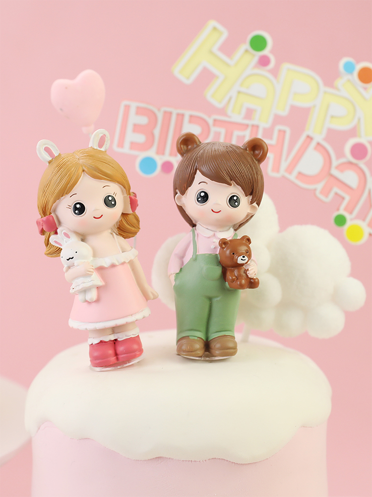 樹脂クマ少年少女姫ベビー装飾ロリポップハッピーバースデーケー - Kids Outdoor Merry Go Round のレビューと価格