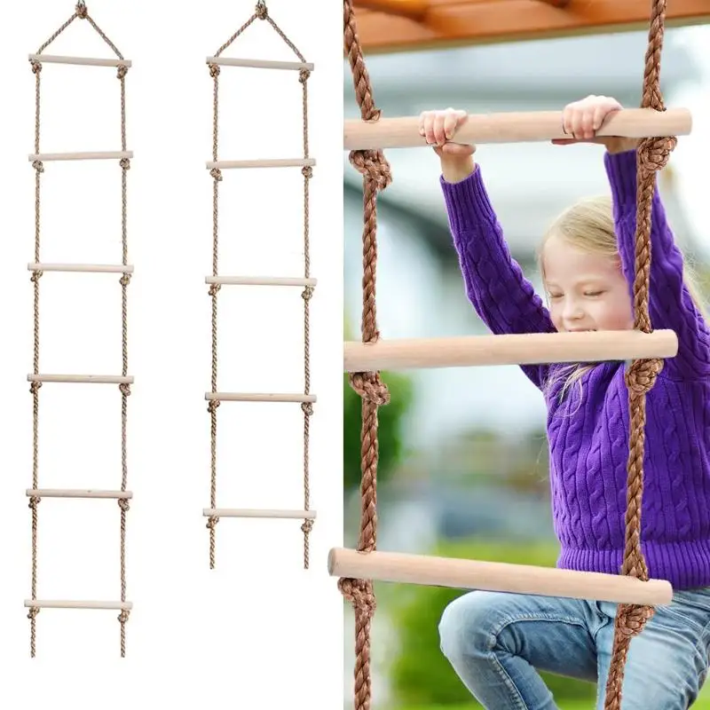 子供用木製マルチラングはしご、アウトドアアクティビティ、安全 - Kids Outdoor Ladder のレビューと価格