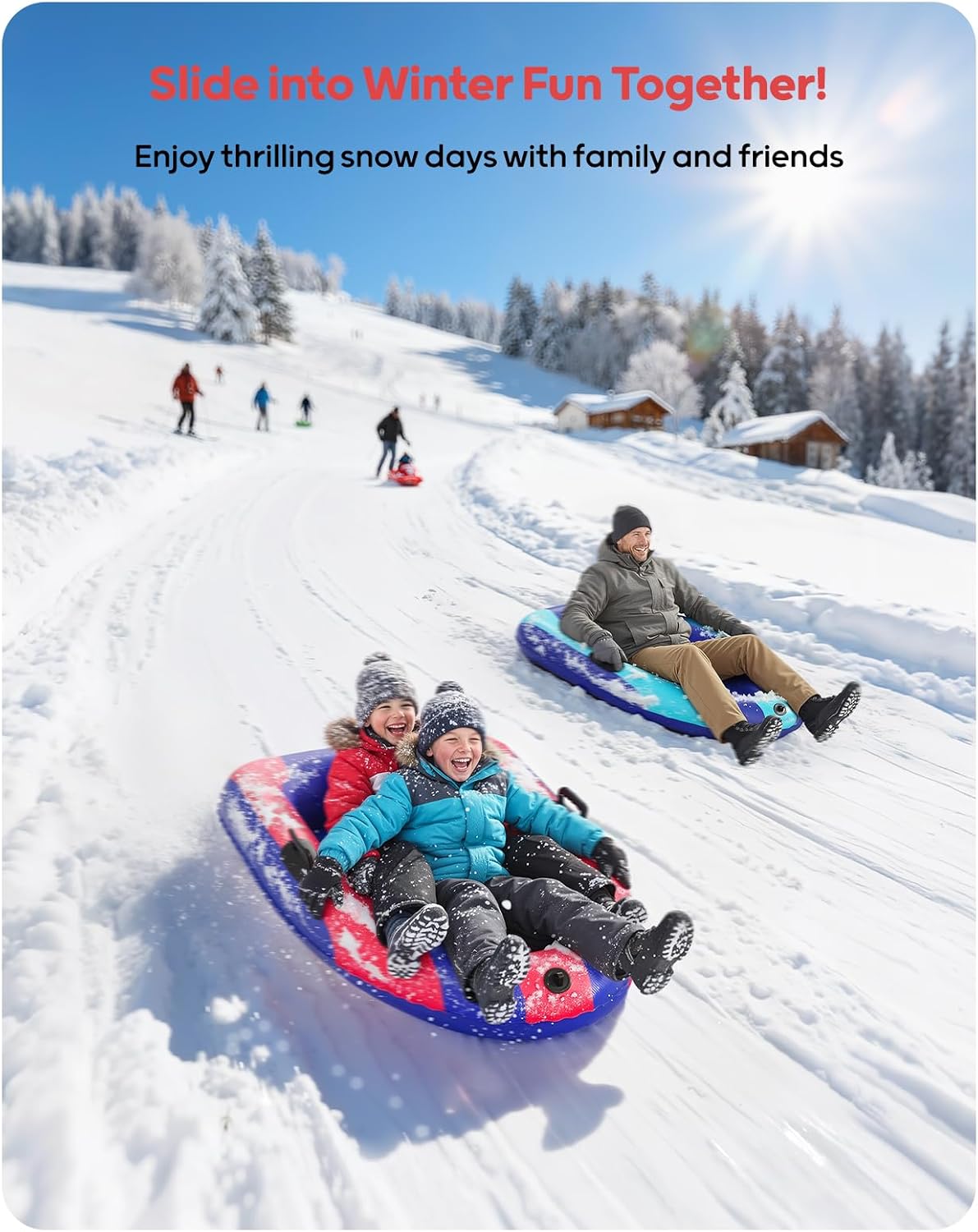 QPAU インフレータブル PVC スノースレッド 子供と大 - Outdoor Toys For Kids のレビューと価格