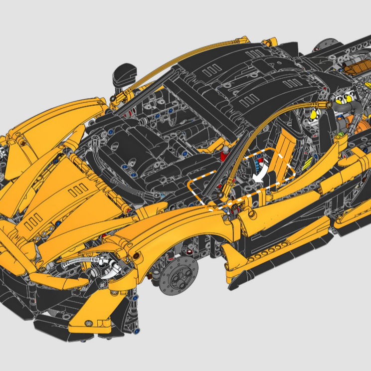 黄色の組み立て式スポーツカー 1:8 ビルディングブロックセ - Lego Set Technic のレビューと価格