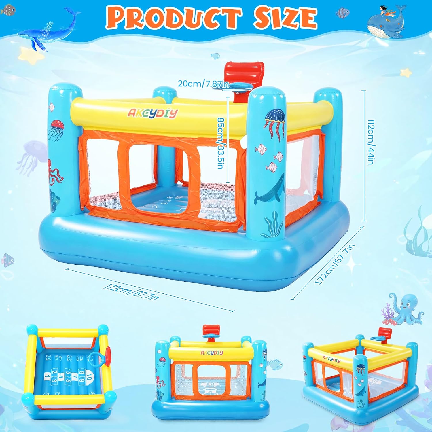 バウンスハウス、子供用PVC製インフレータブルバウンスハウス - Kids Outdoor Jump House のレビューと価格