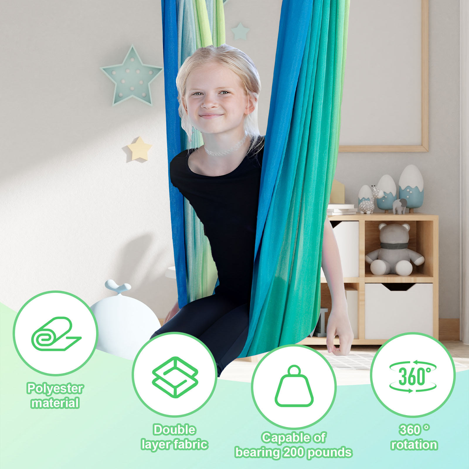 キッズ感覚ブランコ 二重層快適な抱きしめられるブランコ 36 - Kids Outdoor Hammock のレビューと価格