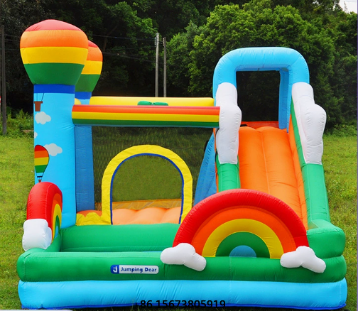 子供用インフレータブルキャッスル、滑り台とジャンプエリア付き - Kids Outdoor Jump House のレビューと価格