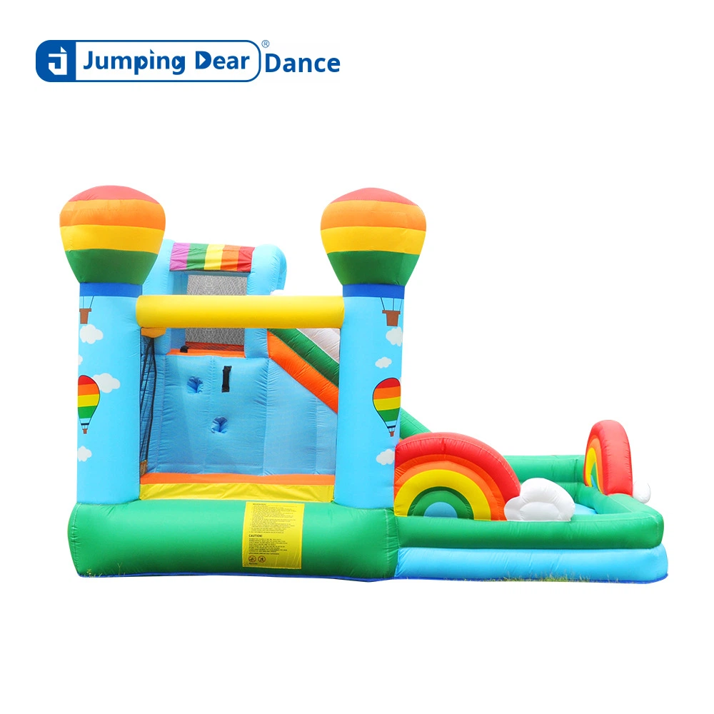 子供用インフレータブルキャッスル、滑り台とジャンプエリア付き - Kids Outdoor Jump House のレビューと価格