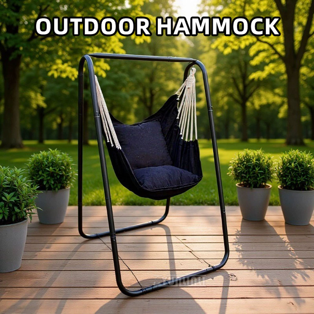 スイングスタンドハンモックハンギングチェア、簡単設置、屋内屋 - Kids Outdoor Hammock のレビューと価格