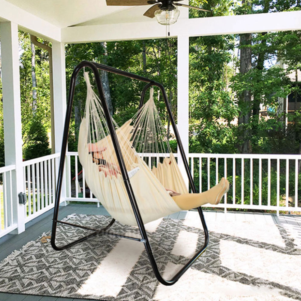 スイングスタンドハンモックハンギングチェア、簡単設置、屋内屋 - Kids Outdoor Hammock のレビューと価格