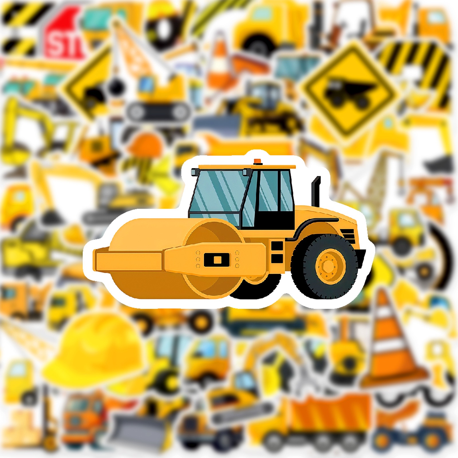 10/50 個かわいいエンジニアリング建設トラックステッカー - Kids Outdoor Excavator のレビューと価格