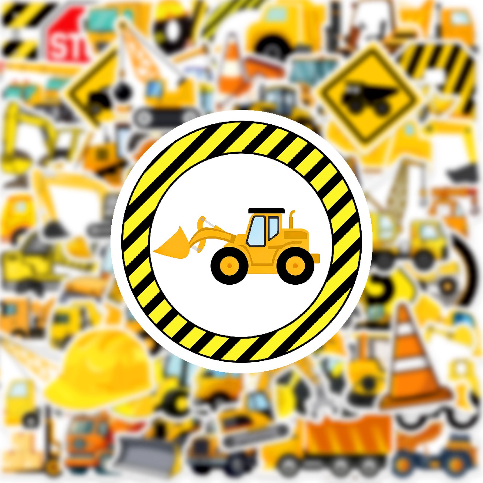 10/50 個かわいいエンジニアリング建設トラックステッカー - Kids Outdoor Excavator のレビューと価格