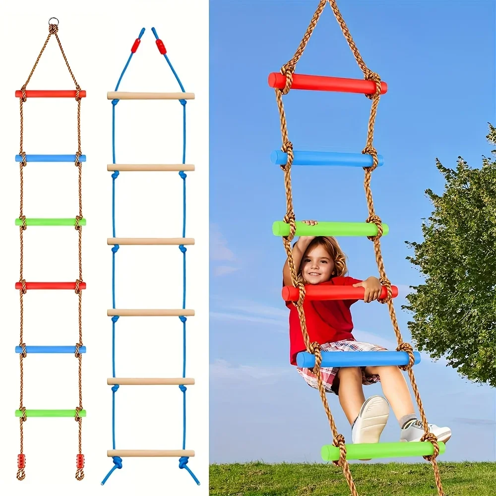 1個入り カラフルな子供用クライミングラダースイング - カ - Kids Outdoor Ladder のレビューと価格