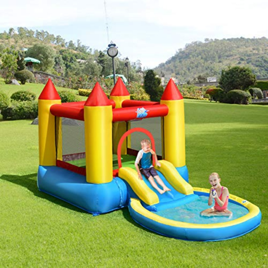 3歳から5歳向けの屋外用インフレータブルバウンスハウス：PV - Kids Outdoor Jump House のレビューと価格