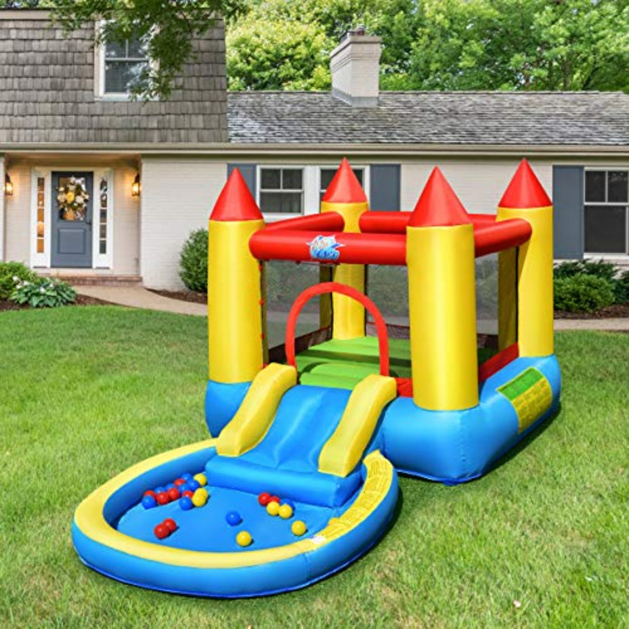 3歳から5歳向けの屋外用インフレータブルバウンスハウス：PV - Kids Outdoor Jump House のレビューと価格