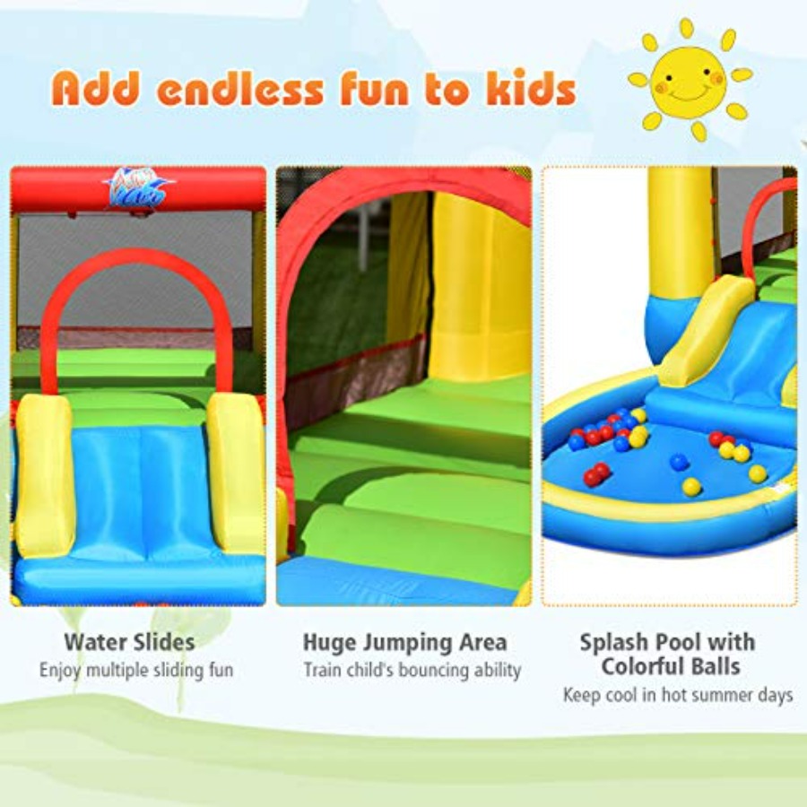 3歳から5歳向けの屋外用インフレータブルバウンスハウス：PV - Kids Outdoor Jump House のレビューと価格