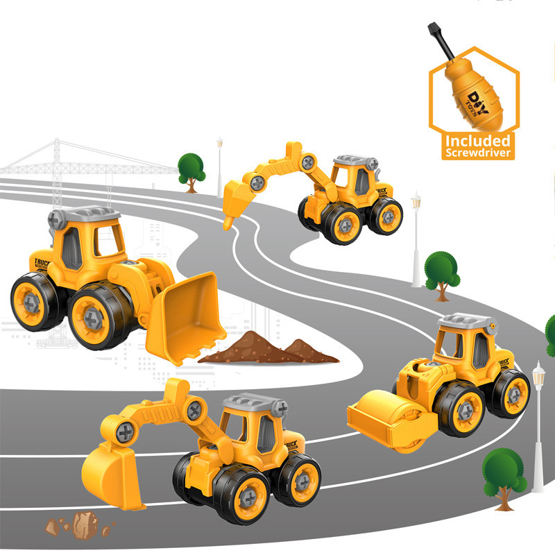 ナット分解ロードアンロードエンジニアリングトラック掘削機ブル - Kids Outdoor Excavator のレビューと価格