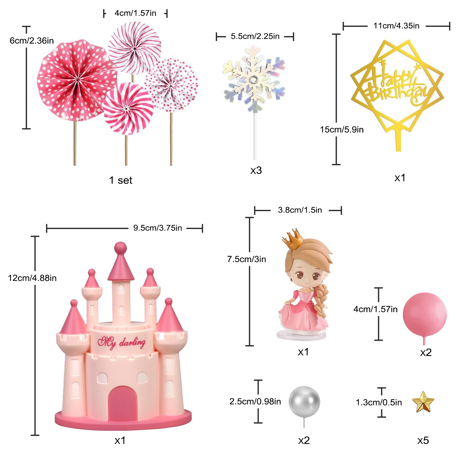 プリンセスケーキトッパー城ケーキデコレーション女の子子供ハッ - Kids Outdoor Merry Go Round のレビューと価格