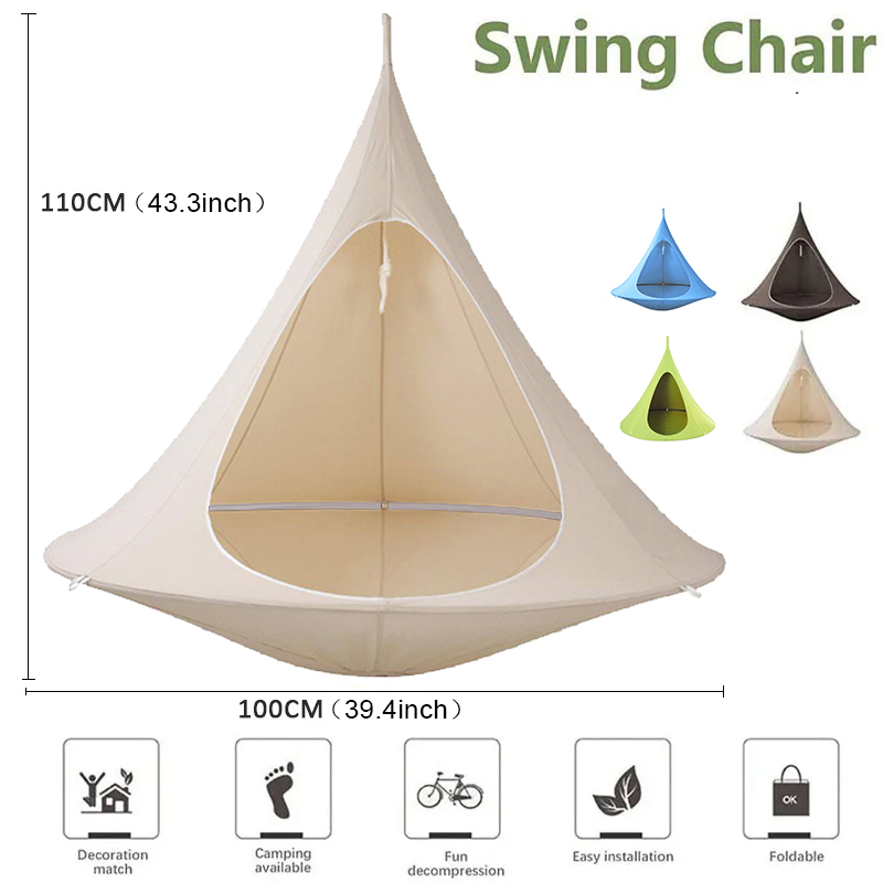 屋外防水ハンモック ダブルカクーンハンギングチェア 耐荷重8 - Kids Outdoor Hammock のレビューと価格