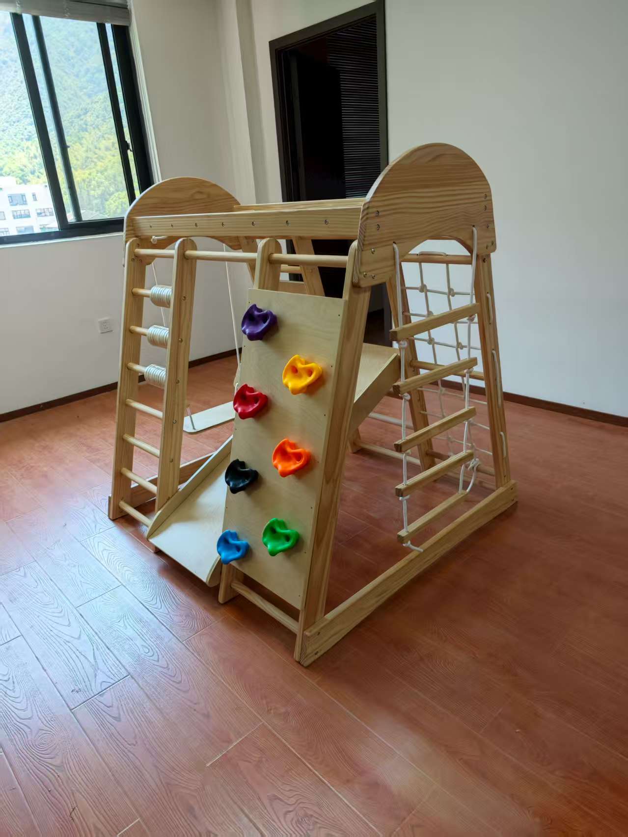 木製キッズクライミングフレーム、はしご、おもちゃ、クライムゲ - Kids Outdoor Ladder のレビューと価格