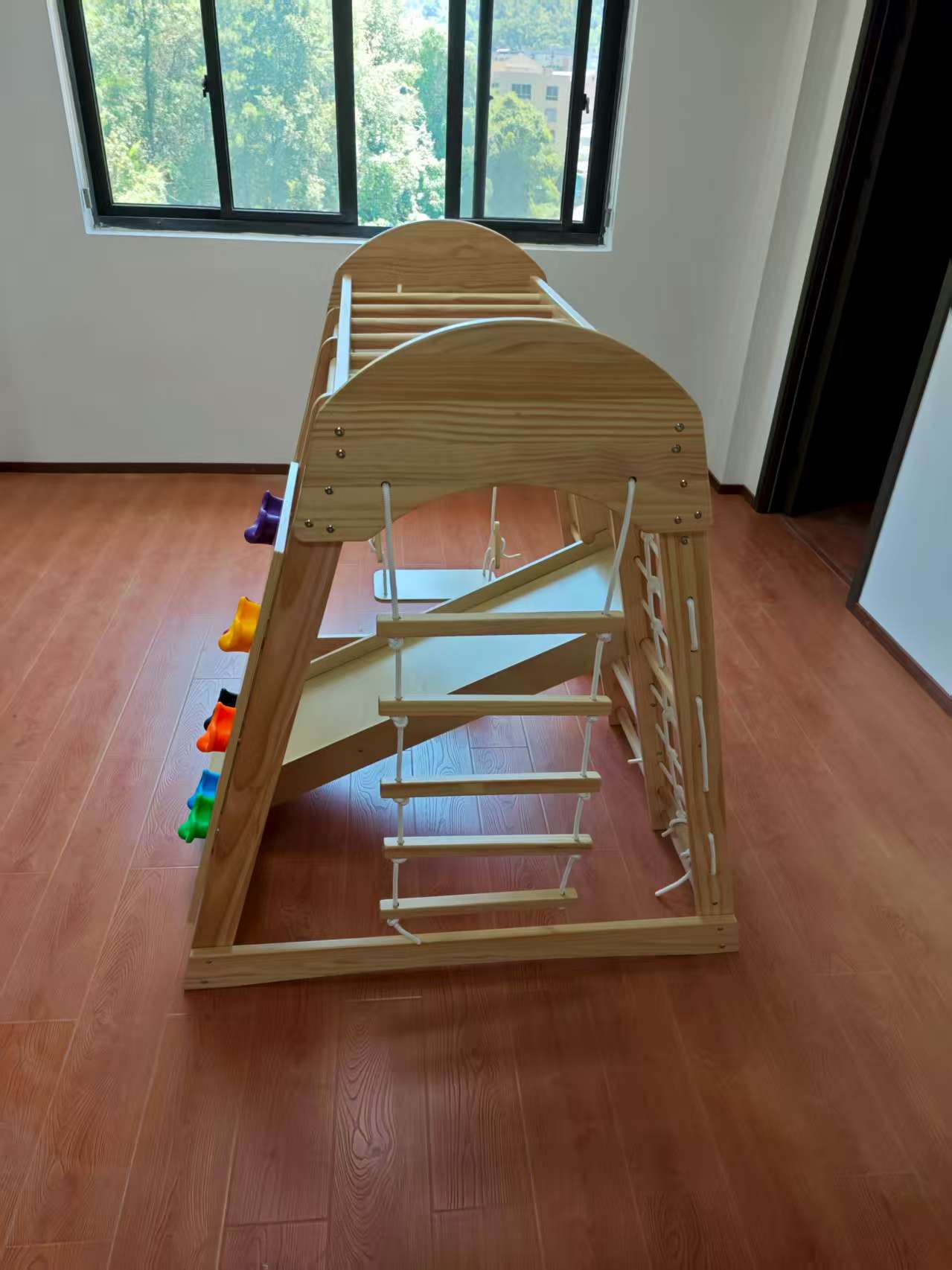 木製キッズクライミングフレーム、はしご、おもちゃ、クライムゲ - Kids Outdoor Ladder のレビューと価格