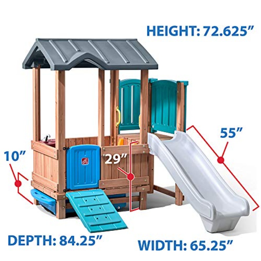 ウッドランドアドベンチャー プレイハウス＆スライド、子供用屋 - Kids Outdoor Adventure のレビューと価格