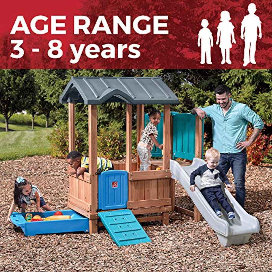 ウッドランドアドベンチャー プレイハウス＆スライド、子供用屋 - Kids Outdoor Adventure のレビューと価格