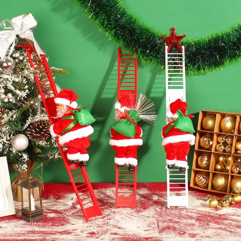 電動はしごを登るサンタクロース クリスマスデコレーション ビ - Kids Outdoor Ladder のレビューと価格