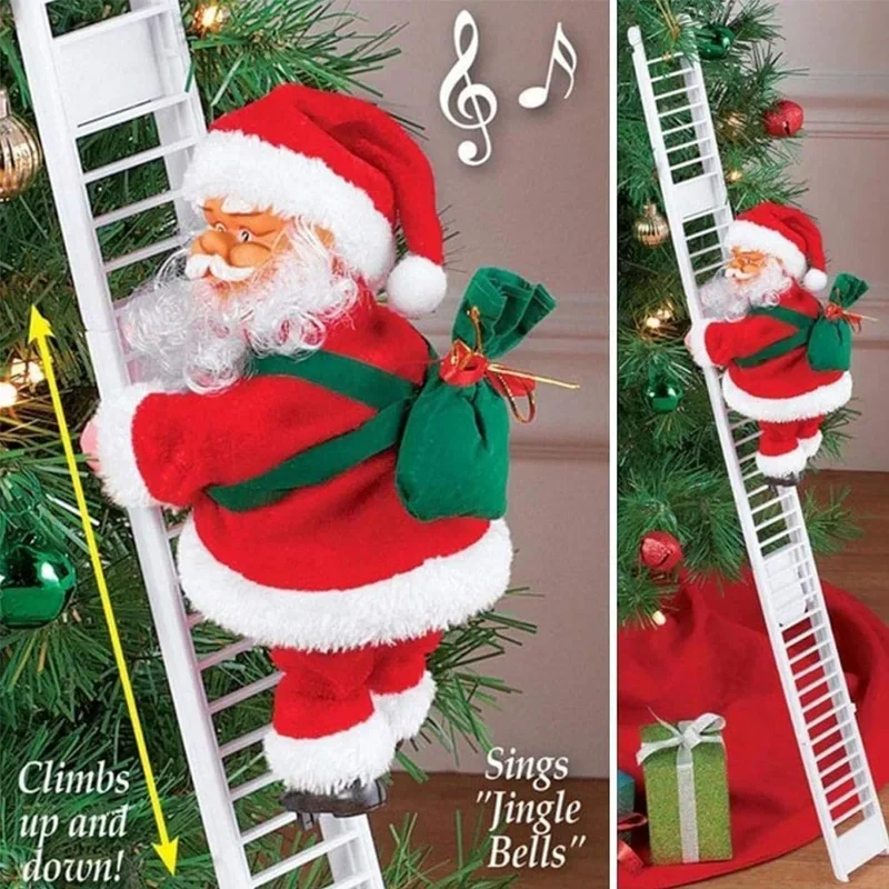 電動はしごを登るサンタクロース クリスマスデコレーション ビ - Kids Outdoor Ladder のレビューと価格