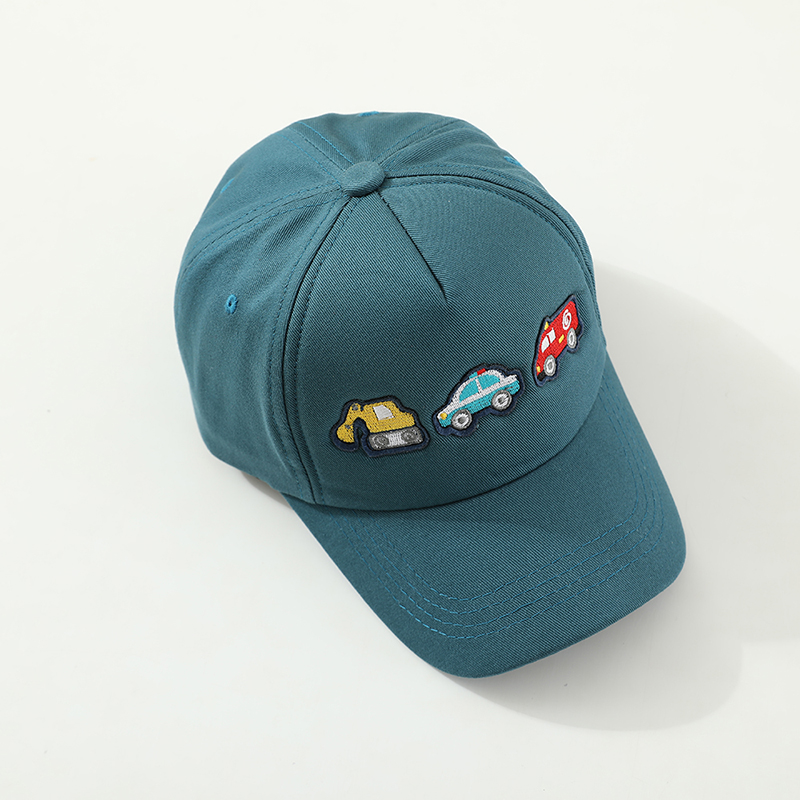 男子学生野球帽車両掘削機刺繍入り子供屋外夏キッズキャップ 2 - Kids Outdoor Excavator のレビューと価格