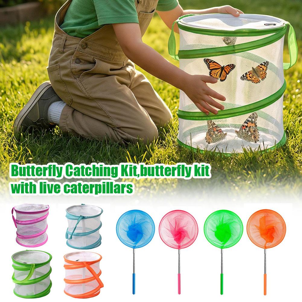 子供用蝶捕りキット 折りたたみ式メッシュ昆虫飼育ケージ 拡張 - Bug Catching Kit のレビューと価格