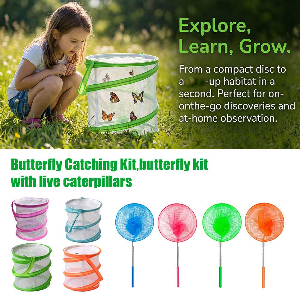 子供用蝶捕りキット 折りたたみ式メッシュ昆虫飼育ケージ 拡張 - Bug Catching Kit のレビューと価格
